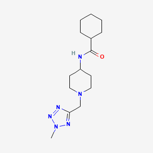 molecular formula C15H26N6O B6712314 N-[1-[(2-methyltetrazol-5-yl)methyl]piperidin-4-yl]cyclohexanecarboxamide 