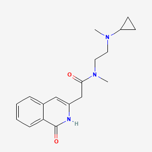 molecular formula C18H23N3O2 B6712582 N-[2-[cyclopropyl(methyl)amino]ethyl]-N-methyl-2-(1-oxo-2H-isoquinolin-3-yl)acetamide 
