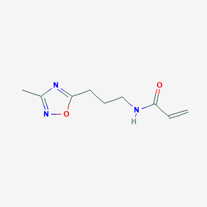 molecular formula C9H13N3O2 B6712589 N-[3-(3-methyl-1,2,4-oxadiazol-5-yl)propyl]prop-2-enamide 