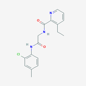 molecular formula C17H18ClN3O2 B6712607 N-[2-(2-chloro-4-methylanilino)-2-oxoethyl]-3-ethylpyridine-2-carboxamide 