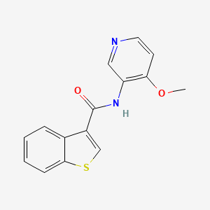 molecular formula C15H12N2O2S B6712619 N-(4-methoxypyridin-3-yl)-1-benzothiophene-3-carboxamide 
