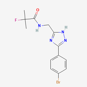 molecular formula C13H14BrFN4O B6712980 N-[[3-(4-bromophenyl)-1H-1,2,4-triazol-5-yl]methyl]-2-fluoro-2-methylpropanamide 