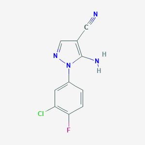 5-Amino-1-(3-chloro-4-fluorophenyl)-1H-pyrazole-4-carbonitrile