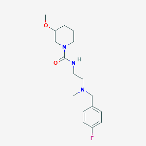 molecular formula C17H26FN3O2 B6713235 N-[2-[(4-fluorophenyl)methyl-methylamino]ethyl]-3-methoxypiperidine-1-carboxamide 