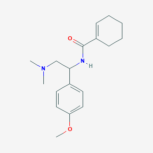 molecular formula C18H26N2O2 B6713429 N-[2-(dimethylamino)-1-(4-methoxyphenyl)ethyl]cyclohexene-1-carboxamide 