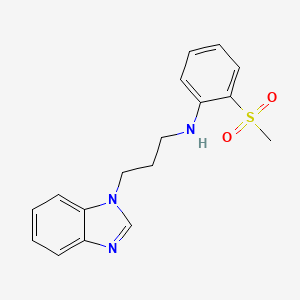 molecular formula C17H19N3O2S B6713458 N-[3-(benzimidazol-1-yl)propyl]-2-methylsulfonylaniline 