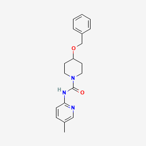 molecular formula C19H23N3O2 B6713476 N-(5-methylpyridin-2-yl)-4-phenylmethoxypiperidine-1-carboxamide 