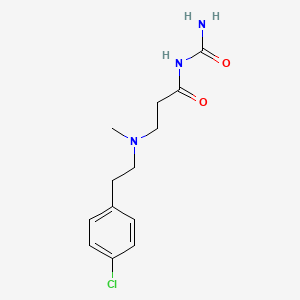 molecular formula C13H18ClN3O2 B6714289 N-carbamoyl-3-[2-(4-chlorophenyl)ethyl-methylamino]propanamide 