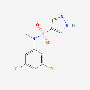 molecular formula C10H9Cl2N3O2S B6714395 N-(3,5-dichlorophenyl)-N-methyl-1H-pyrazole-4-sulfonamide 