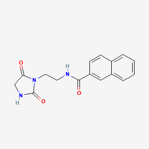 molecular formula C16H15N3O3 B6714409 N-[2-(2,5-dioxoimidazolidin-1-yl)ethyl]naphthalene-2-carboxamide 