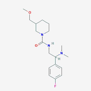 molecular formula C18H28FN3O2 B6714448 N-[2-(dimethylamino)-2-(4-fluorophenyl)ethyl]-3-(methoxymethyl)piperidine-1-carboxamide 