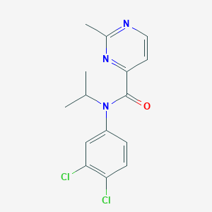 molecular formula C15H15Cl2N3O B6714491 N-(3,4-dichlorophenyl)-2-methyl-N-propan-2-ylpyrimidine-4-carboxamide 