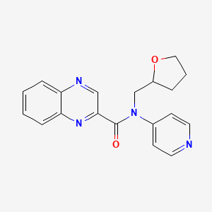 molecular formula C19H18N4O2 B6714575 N-(oxolan-2-ylmethyl)-N-pyridin-4-ylquinoxaline-2-carboxamide 