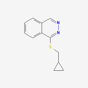 molecular formula C12H12N2S B6714769 1-(Cyclopropylmethylsulfanyl)phthalazine 