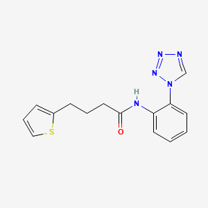 molecular formula C15H15N5OS B6714773 N-[2-(tetrazol-1-yl)phenyl]-4-thiophen-2-ylbutanamide 
