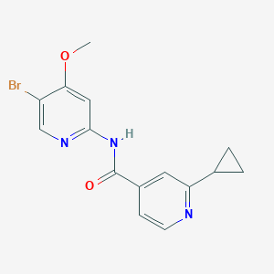 molecular formula C15H14BrN3O2 B6714855 N-(5-bromo-4-methoxypyridin-2-yl)-2-cyclopropylpyridine-4-carboxamide 