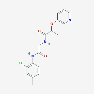 molecular formula C17H18ClN3O3 B6714956 N-[2-(2-chloro-4-methylanilino)-2-oxoethyl]-2-pyridin-3-yloxypropanamide 