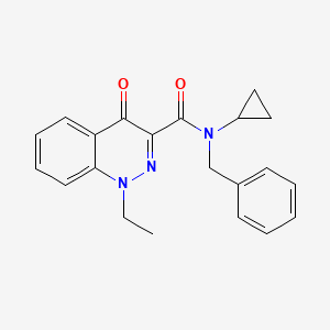 molecular formula C21H21N3O2 B6714975 N-benzyl-N-cyclopropyl-1-ethyl-4-oxocinnoline-3-carboxamide 