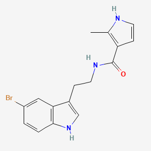 molecular formula C16H16BrN3O B6715008 N-[2-(5-bromo-1H-indol-3-yl)ethyl]-2-methyl-1H-pyrrole-3-carboxamide 