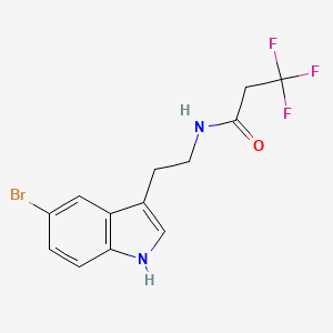 molecular formula C13H12BrF3N2O B6715017 N-[2-(5-bromo-1H-indol-3-yl)ethyl]-3,3,3-trifluoropropanamide 