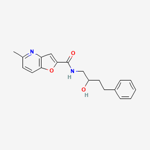 molecular formula C19H20N2O3 B6715122 N-(2-hydroxy-4-phenylbutyl)-5-methylfuro[3,2-b]pyridine-2-carboxamide 