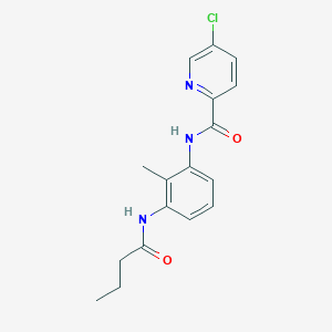 molecular formula C17H18ClN3O2 B6715141 N-[3-(butanoylamino)-2-methylphenyl]-5-chloropyridine-2-carboxamide 