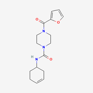 molecular formula C16H21N3O3 B6715171 N-cyclohex-3-en-1-yl-4-(furan-2-carbonyl)piperazine-1-carboxamide 