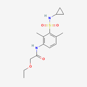 molecular formula C15H22N2O4S B6715379 N-[3-(cyclopropylsulfamoyl)-2,4-dimethylphenyl]-2-ethoxyacetamide 