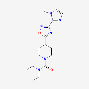 molecular formula C16H24N6O2 B6715670 N,N-diethyl-4-[3-(1-methylimidazol-2-yl)-1,2,4-oxadiazol-5-yl]piperidine-1-carboxamide 