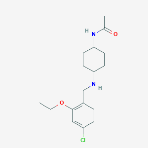 molecular formula C17H25ClN2O2 B6715906 N-[4-[(4-chloro-2-ethoxyphenyl)methylamino]cyclohexyl]acetamide 