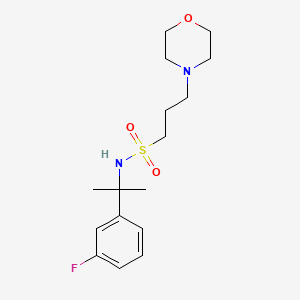 molecular formula C16H25FN2O3S B6715919 N-[2-(3-fluorophenyl)propan-2-yl]-3-morpholin-4-ylpropane-1-sulfonamide 