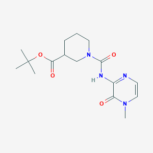 molecular formula C16H24N4O4 B6715958 Tert-butyl 1-[(4-methyl-3-oxopyrazin-2-yl)carbamoyl]piperidine-3-carboxylate 