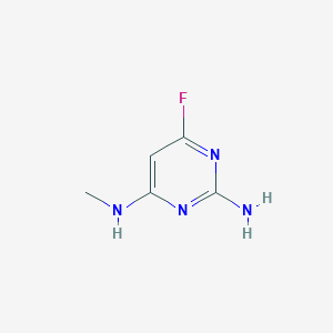 molecular formula C5H7FN4 B067160 6-fluoro-4-N-methylpyrimidine-2,4-diamine CAS No. 165258-66-2