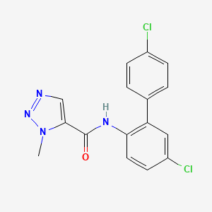 molecular formula C16H12Cl2N4O B6716109 N-[4-chloro-2-(4-chlorophenyl)phenyl]-3-methyltriazole-4-carboxamide 
