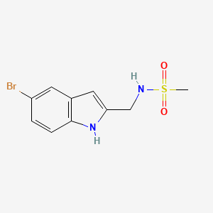 molecular formula C10H11BrN2O2S B6716128 N-[(5-bromo-1H-indol-2-yl)methyl]methanesulfonamide 