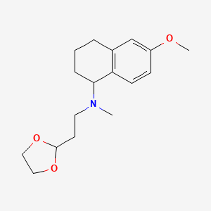 molecular formula C17H25NO3 B6716215 N-[2-(1,3-dioxolan-2-yl)ethyl]-6-methoxy-N-methyl-1,2,3,4-tetrahydronaphthalen-1-amine 
