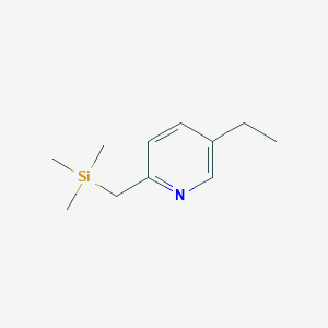 molecular formula C11H19NSi B067163 Pyridine, 5-ethyl-2-[(trimethylsilyl)methyl]-(9CI) CAS No. 176643-22-4
