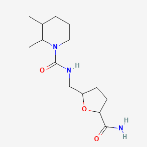 molecular formula C14H25N3O3 B6716442 N-[(5-carbamoyloxolan-2-yl)methyl]-2,3-dimethylpiperidine-1-carboxamide 