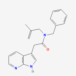 molecular formula C20H21N3O B6716506 N-benzyl-N-(2-methylprop-2-enyl)-2-(1H-pyrrolo[2,3-b]pyridin-3-yl)acetamide 