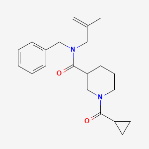 molecular formula C21H28N2O2 B6716512 N-benzyl-1-(cyclopropanecarbonyl)-N-(2-methylprop-2-enyl)piperidine-3-carboxamide 