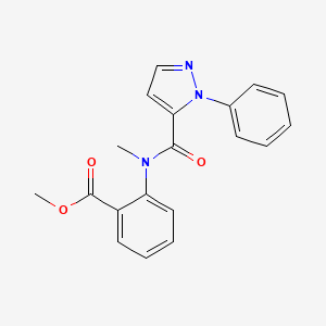 molecular formula C19H17N3O3 B6716537 Methyl 2-[methyl-(2-phenylpyrazole-3-carbonyl)amino]benzoate 