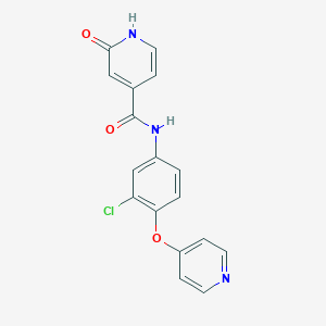 molecular formula C17H12ClN3O3 B6716567 N-(3-chloro-4-pyridin-4-yloxyphenyl)-2-oxo-1H-pyridine-4-carboxamide 