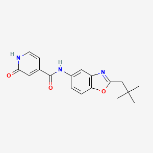 molecular formula C18H19N3O3 B6716607 N-[2-(2,2-dimethylpropyl)-1,3-benzoxazol-5-yl]-2-oxo-1H-pyridine-4-carboxamide 