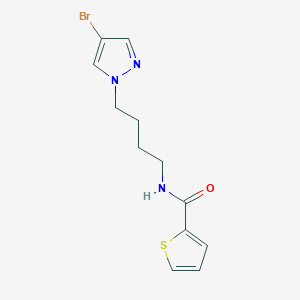 molecular formula C12H14BrN3OS B6716612 N-[4-(4-bromopyrazol-1-yl)butyl]thiophene-2-carboxamide 