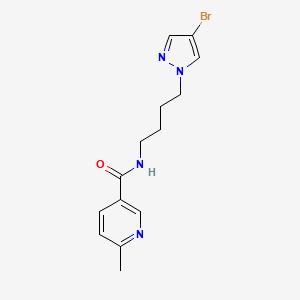 molecular formula C14H17BrN4O B6716630 N-[4-(4-bromopyrazol-1-yl)butyl]-6-methylpyridine-3-carboxamide 