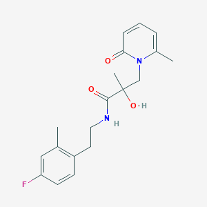 molecular formula C19H23FN2O3 B6716710 N-[2-(4-fluoro-2-methylphenyl)ethyl]-2-hydroxy-2-methyl-3-(2-methyl-6-oxopyridin-1-yl)propanamide 