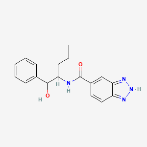 molecular formula C18H20N4O2 B6716766 N-(1-hydroxy-1-phenylpentan-2-yl)-2H-benzotriazole-5-carboxamide 