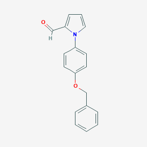 molecular formula C18H15NO2 B067168 1-(4-Phenylmethoxyphenyl)pyrrole-2-carbaldehyde CAS No. 169036-62-8