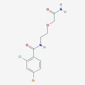 molecular formula C11H12BrClN2O3 B6716806 N-[2-(2-amino-2-oxoethoxy)ethyl]-4-bromo-2-chlorobenzamide 