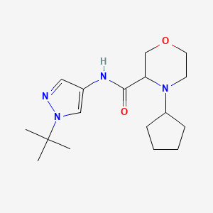 molecular formula C17H28N4O2 B6716961 N-(1-tert-butylpyrazol-4-yl)-4-cyclopentylmorpholine-3-carboxamide 